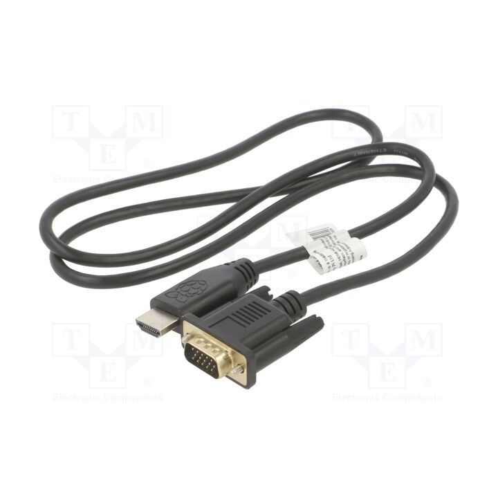 Cabo de conexão preta 1m HDMI ficha,VGA