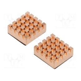 Dissipador: estampado tubular Raspberry Pi em cobre L: 13mm