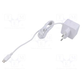 Alimentador branca 100÷240VAC 3A Sai: USB C 5,1VDC 15W