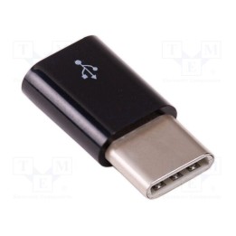 Adaptador preta USB B micro tomada,USB C ficha