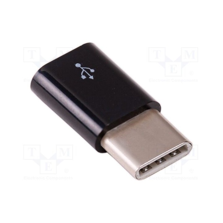 Adaptador preta USB B micro tomada,USB C ficha