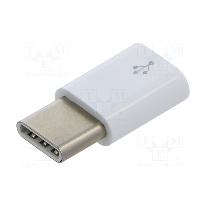 Adaptador branca USB B micro tomada,USB C ficha