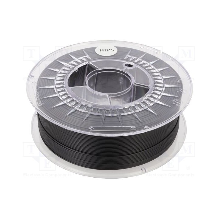 Filamento: HIPS Ø: 1,75mm preta 230÷240°C 800g