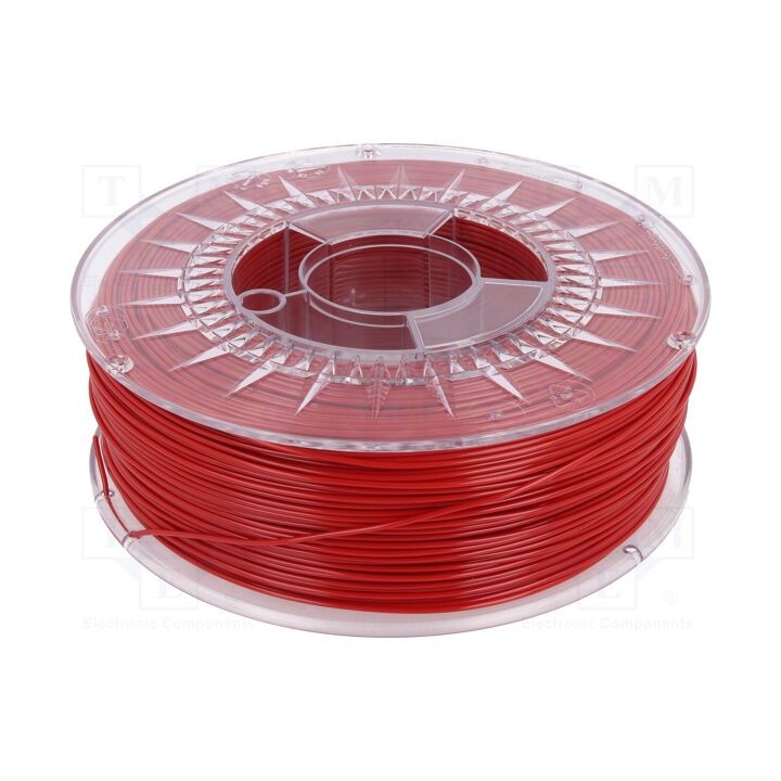 Filamento: PET-G Ø: 1,75mm vermelho 220÷250°C 1kg