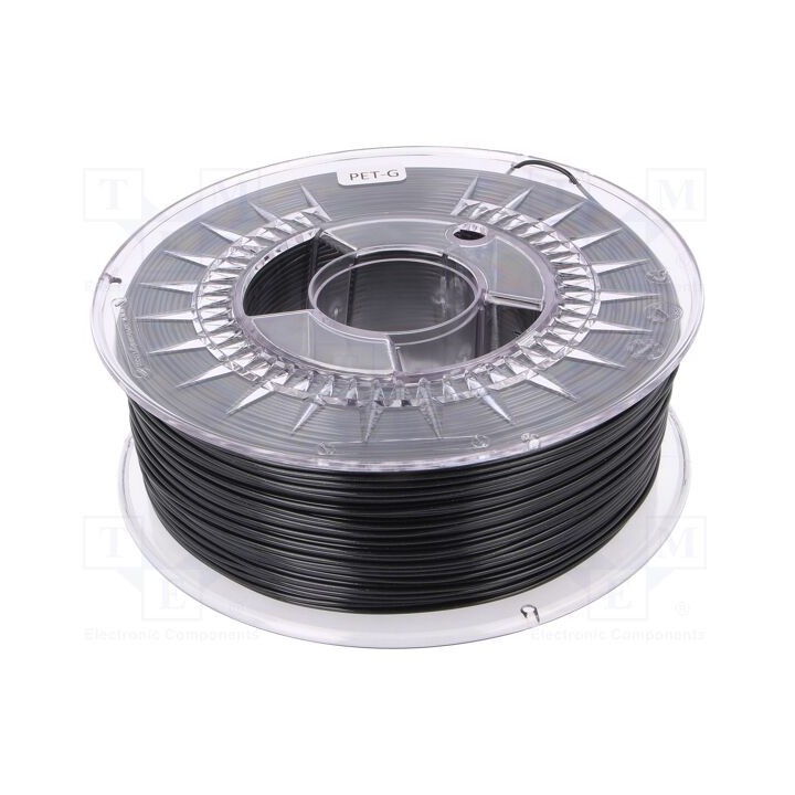 Filamento: PET-G Ø: 1,75mm galaxy black 220÷250°C 1kg