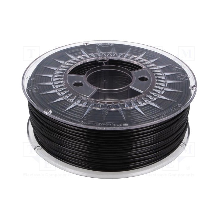 Filamento: PLA Ø: 2,85mm preta 200÷235°C 1kg