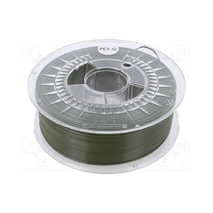 Filamento: PET-G Ø: 1,75mm verde azeitona 220÷250°C 1kg