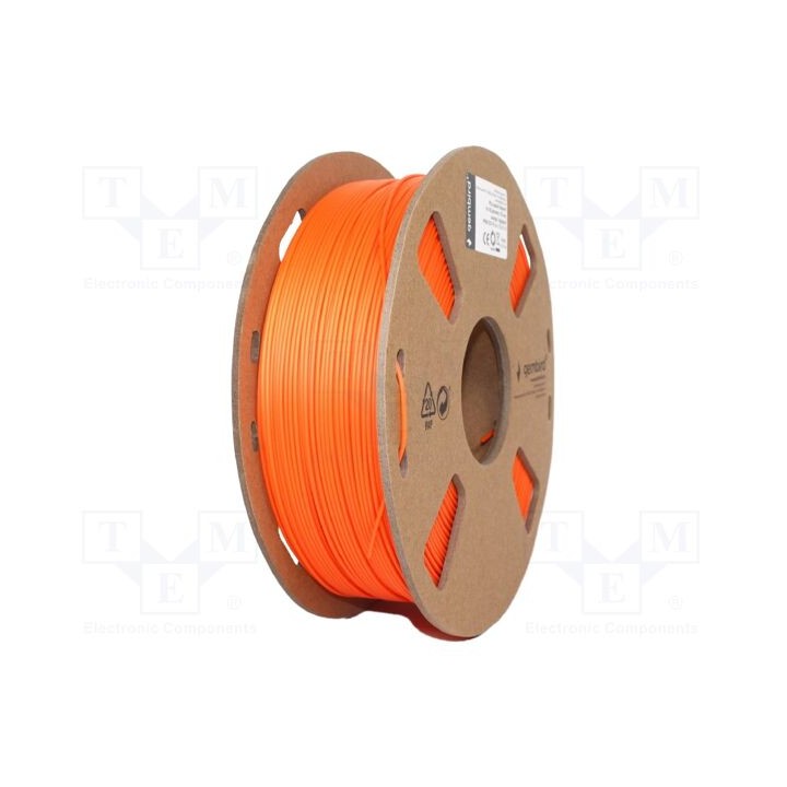 Filamento: PLA 1,75mm laranja 190÷220°C 1kg