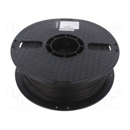 Filamento: PLA 1,75mm preta 190÷220°C 1kg