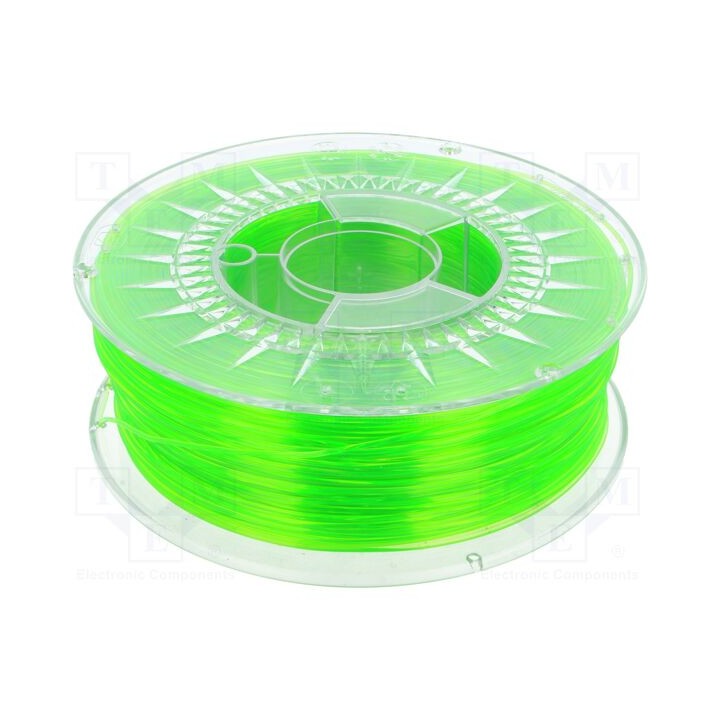 Filamento: PET-G Ø: 1,75mm transparente,verde (claro) 1kg