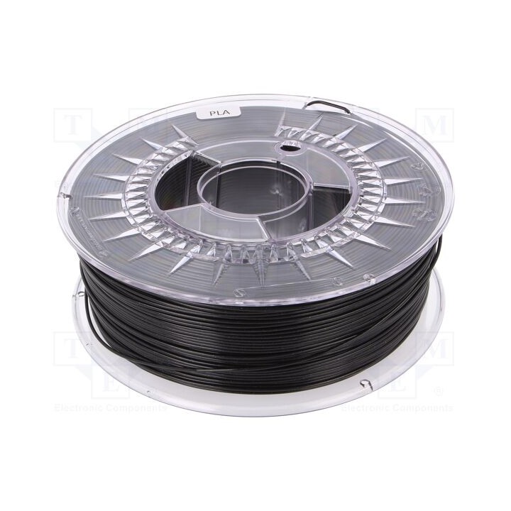 Filamento: PLA Ø: 1,75mm preta,meio transparente 200÷235°C 1kg