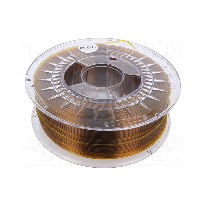 Filamento: PET-G Ø: 1,75mm âmbar 220÷250°C 1kg