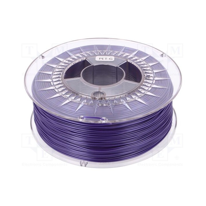 Filamento: PET-G Ø: 1,75mm roxo 220÷250°C 1kg