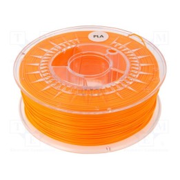 Filamento: PLA Ø: 1,75mm cor de laranja (claro) 200÷235°C 1kg