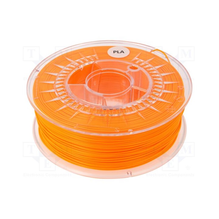 Filamento: PLA Ø: 1,75mm cor de laranja (claro) 200÷235°C 1kg