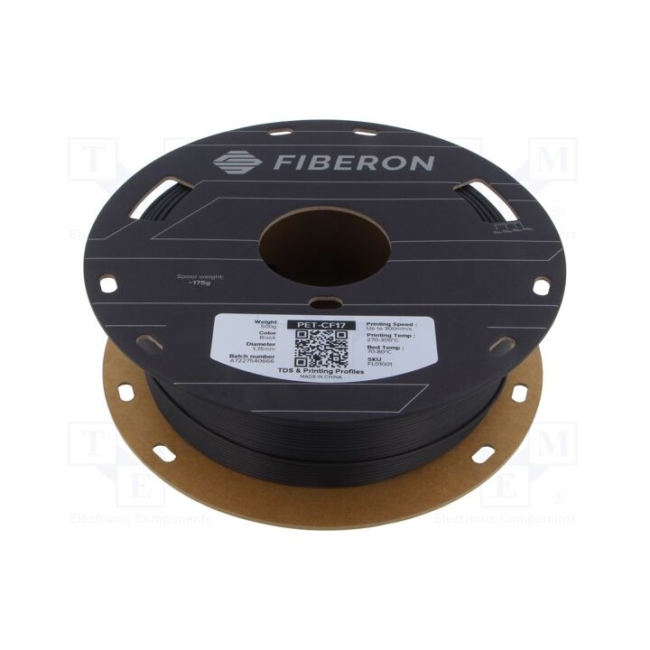 Filamento: PET-CF 1,75mm preta 270÷300°C 500g Fiberon™