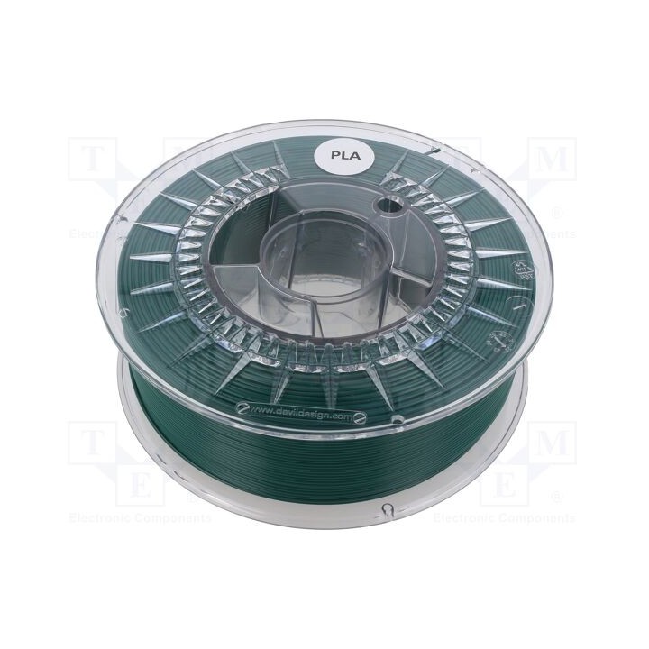 Filamento: PLA Ø: 1,75mm race green 200÷235°C 1kg