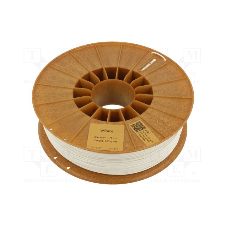 Filamento: ASA 1,75mm branca 220÷250°C 700g