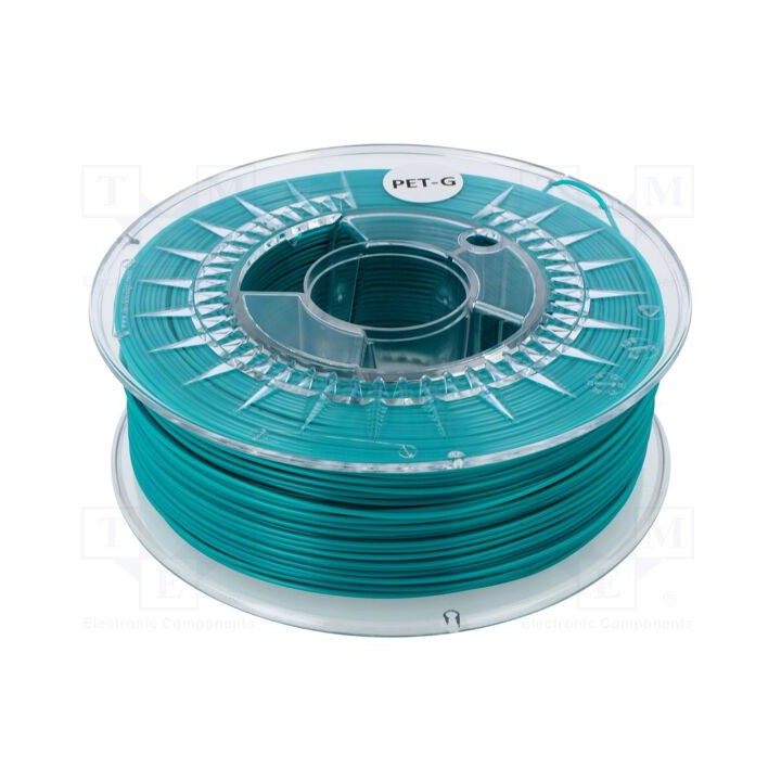 Filamento: PET-G Ø: 1,75mm verde-esmeralda 220÷250°C 1kg