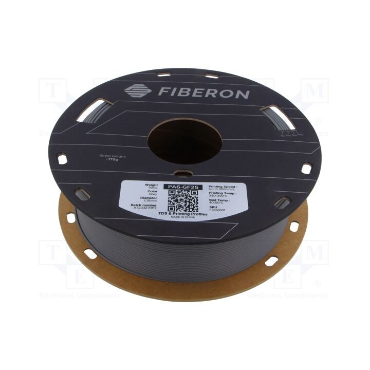 Filamento: PA6-GF 1,75mm cinzenta 280÷300°C 500g Fiberon™