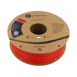 Filamento: PLA 1,75mm vermelho 190÷230°C 1kg PolyLite™