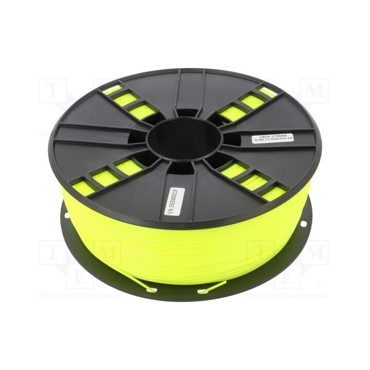 Filament: ABS 1.75mm bright yellow 225÷245°C 1kg