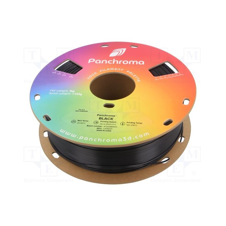 Filamento: CoPE 1,75mm preta 190÷230°C 1kg Panchroma™