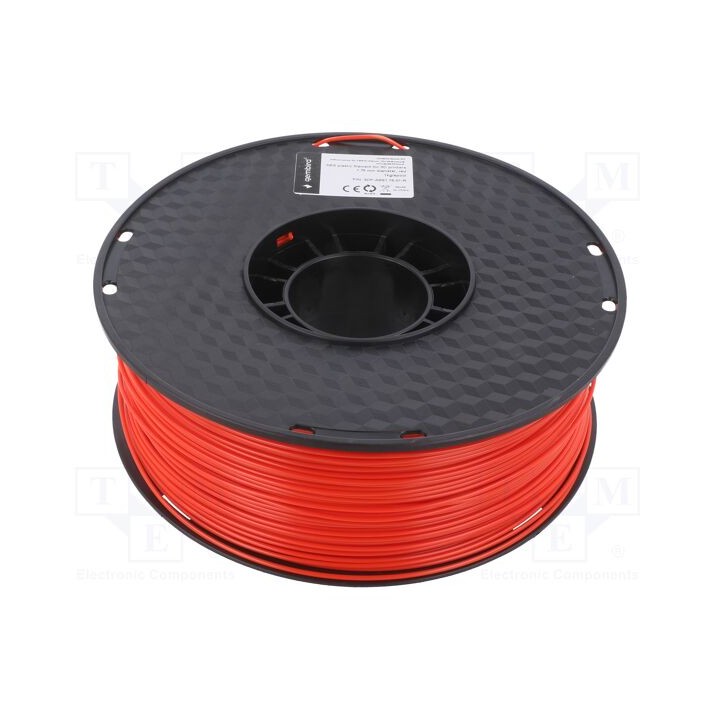 Filamento: ABS 1,75mm vermelho 225÷245°C 1kg