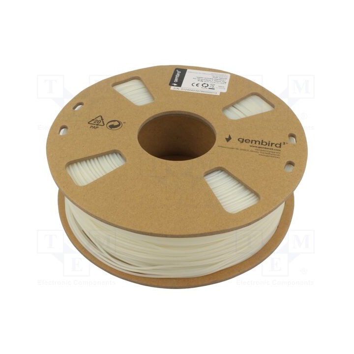 Filamento: PVA 1,75mm natural 168°C 1kg solúvel