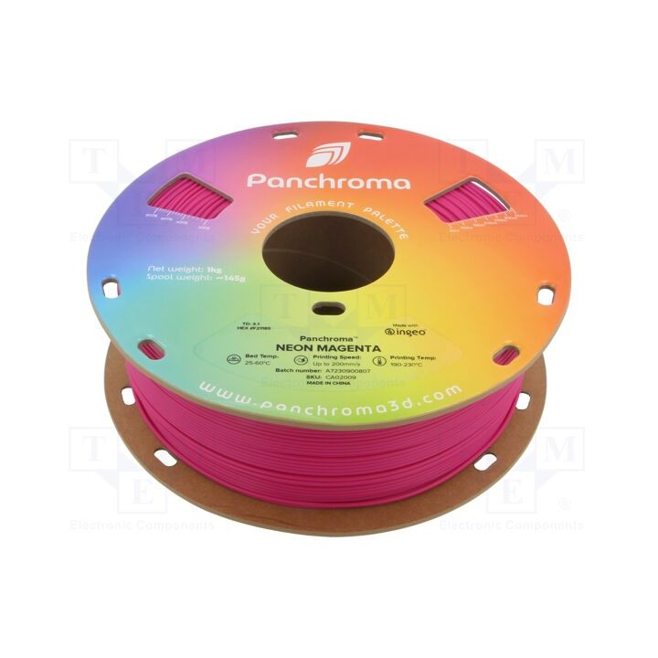 Filamento: PLA 1,75mm neon magenta 190÷230°C 1kg Panchroma™