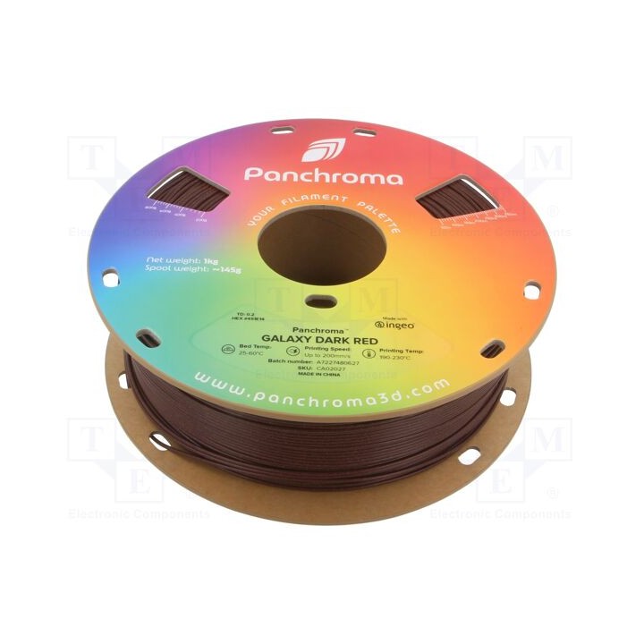 Filamento: PLA 1,75mm galaxy dark red 190÷230°C 1kg
