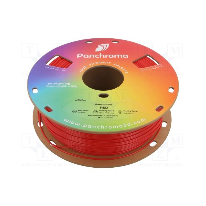 Filamento: CoPE 1,75mm vermelho 190÷230°C 1kg Panchroma™