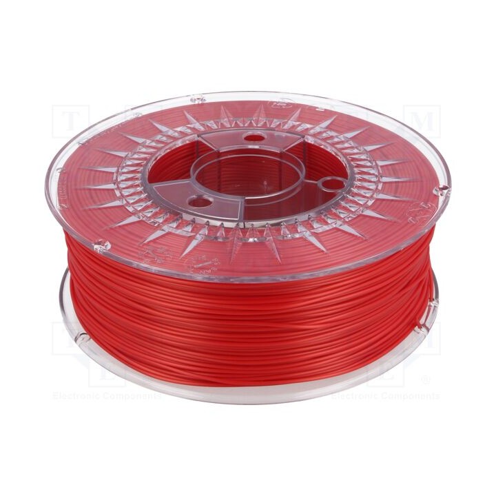 Filamento: PLA Ø: 1,75mm vermelho quente 200÷235°C 1kg