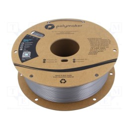 Filamento: PET-G 1,75mm prateado 230÷240°C 1kg PolyLite™