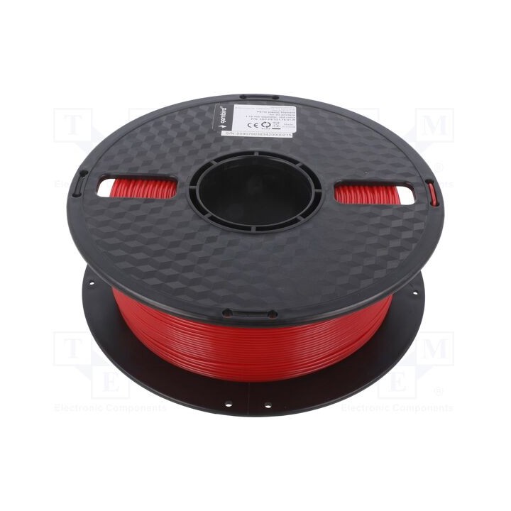 Filamento: PET-G 1,75mm vermelho 220÷260°C 1kg