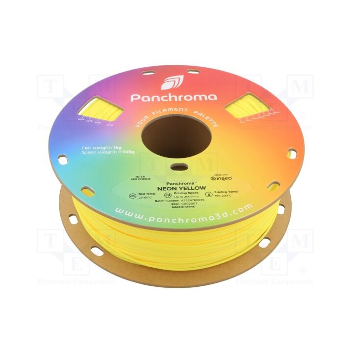 Filamento: PLA 1,75mm neon yellow 190÷230°C 1kg Panchroma™