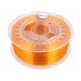 Filamento: PET-G Ø: 1,75mm laranja,transparente 220÷250°C 1kg