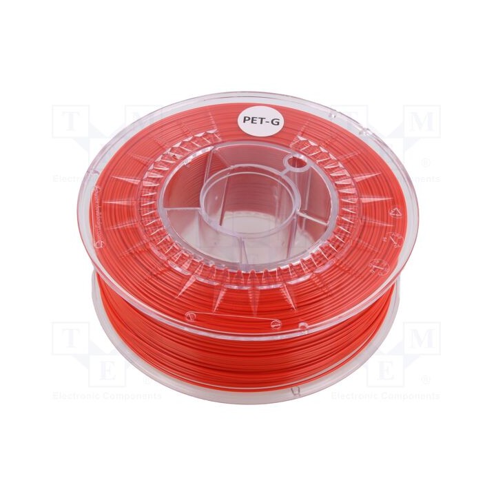 Filamento: PET-G Ø: 1,75mm super red 220÷250°C 1kg