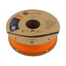 Filamento: PLA 1,75mm laranja 190÷230°C 1kg Temp.da mesa: 45°C