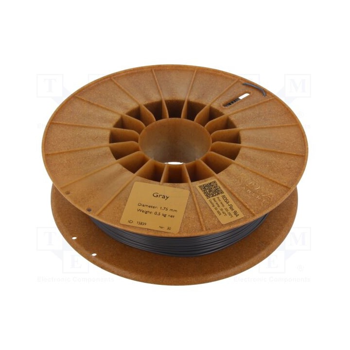 Filamento: ROSA-FLEX 96A 1,75mm cinzenta 210÷250°C 500g
