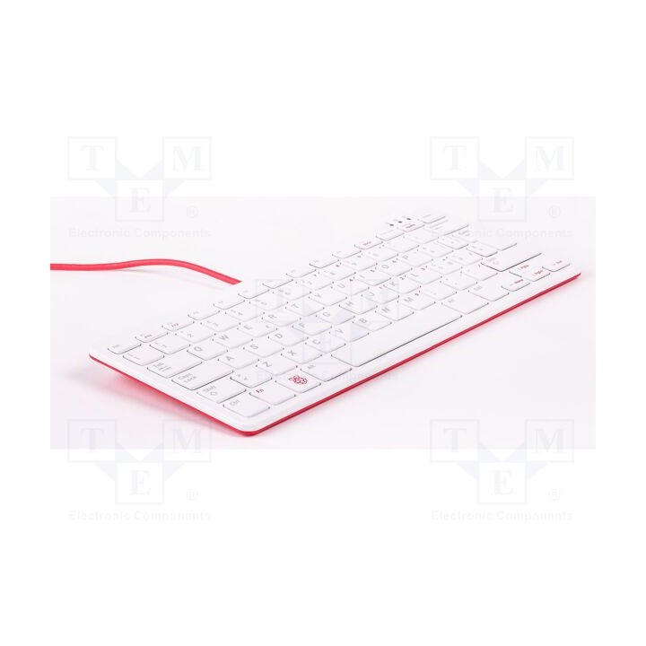 Teclado cabo USB A – USB B micro,teclado Cor: branco,vermelho