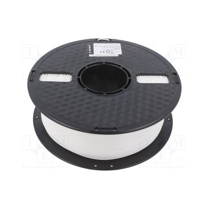 Filamento: ABS 1,75mm branca 225÷245°C 1kg
