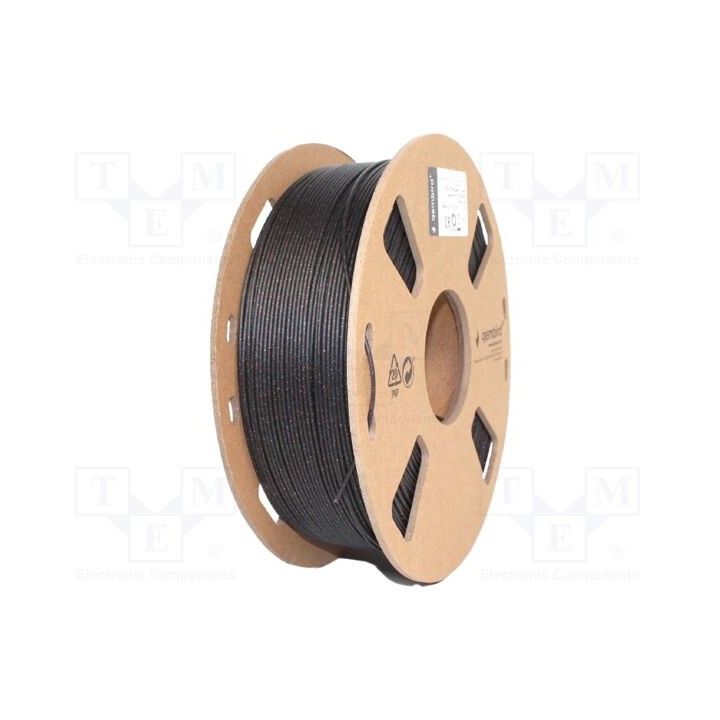 Filamento: PLA 1,75mm three galaxy black 190÷220°C 1kg
