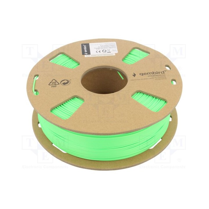 Filament: PLA 1.75mm bright green 190÷220°C 1kg