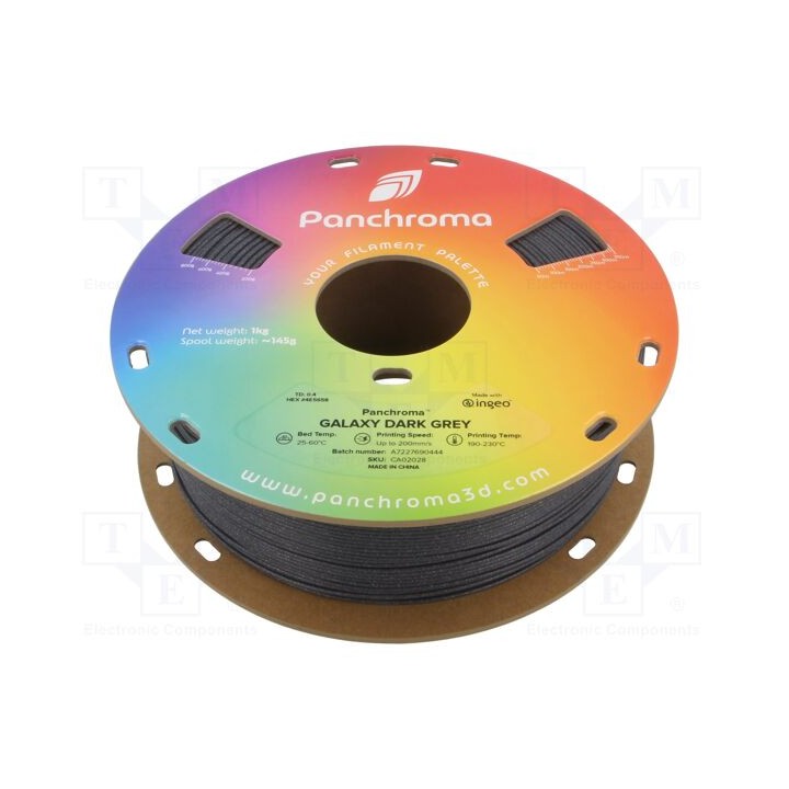 Filamento: PLA 1,75mm galaxy dark grey 190÷230°C 1kg