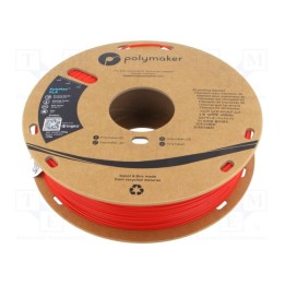 Filamento: PLA Tough 1,75mm vermelho 190÷230°C 750g PolyMax™