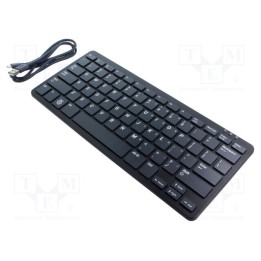 Teclado cabo USB A – USB B micro,teclado Cor: preta,cinzenta