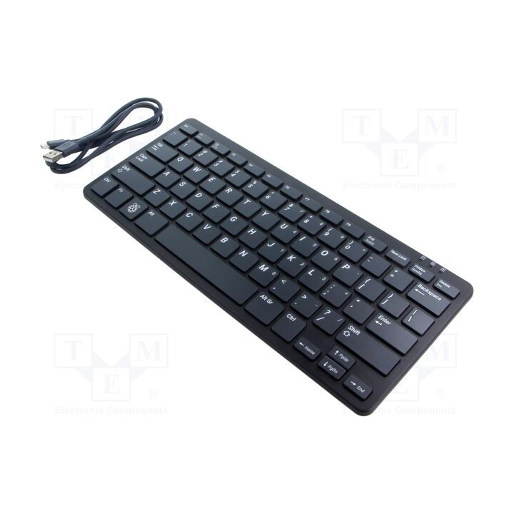 Teclado cabo USB A – USB B micro,teclado Cor: preta,cinzenta