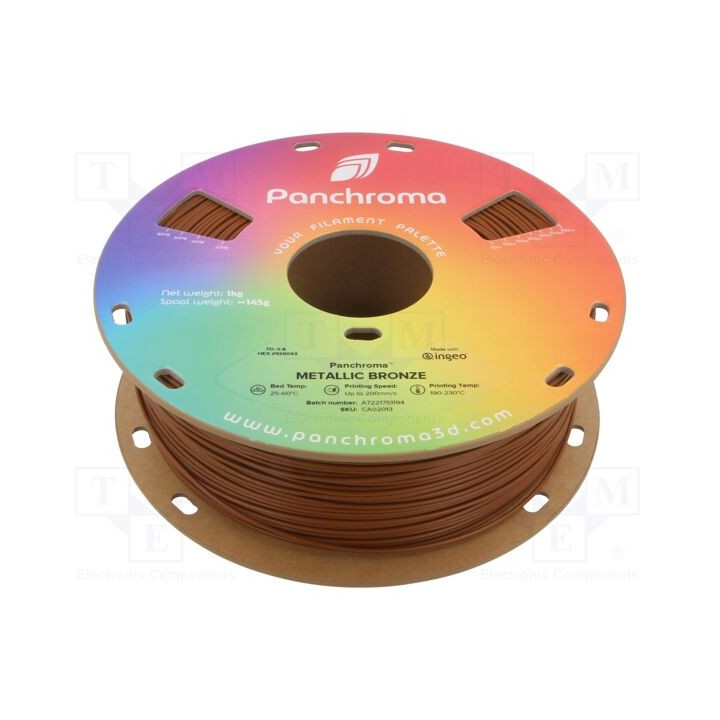 Filamento: PLA 1,75mm metallic bronze 190÷230°C 1kg