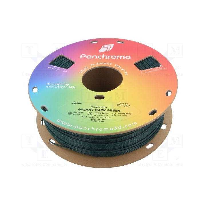 Filamento: PLA 1,75mm galaxy dark green 190÷230°C 1kg